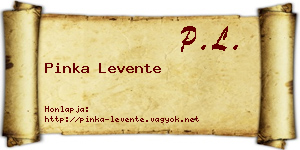 Pinka Levente névjegykártya